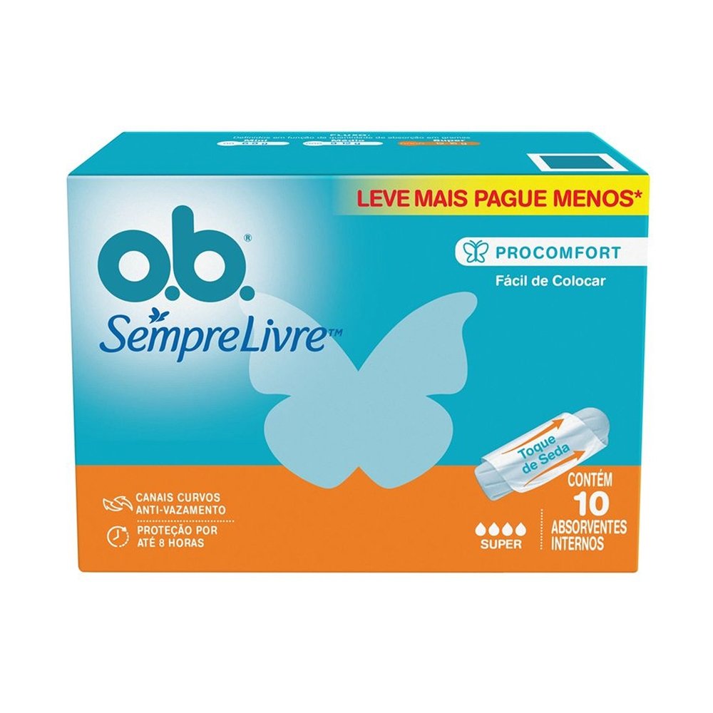 Absorvente O.B. Interno Johnson Super Leve 10 Pague 8