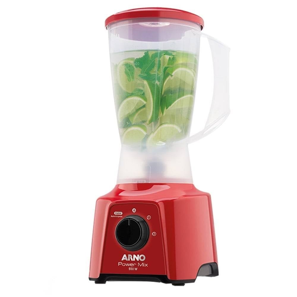 Liquidificador Arno LQ11 Power Mix - Copo de Plástico 2 Velocidades + Pulsar 550W Vermelho