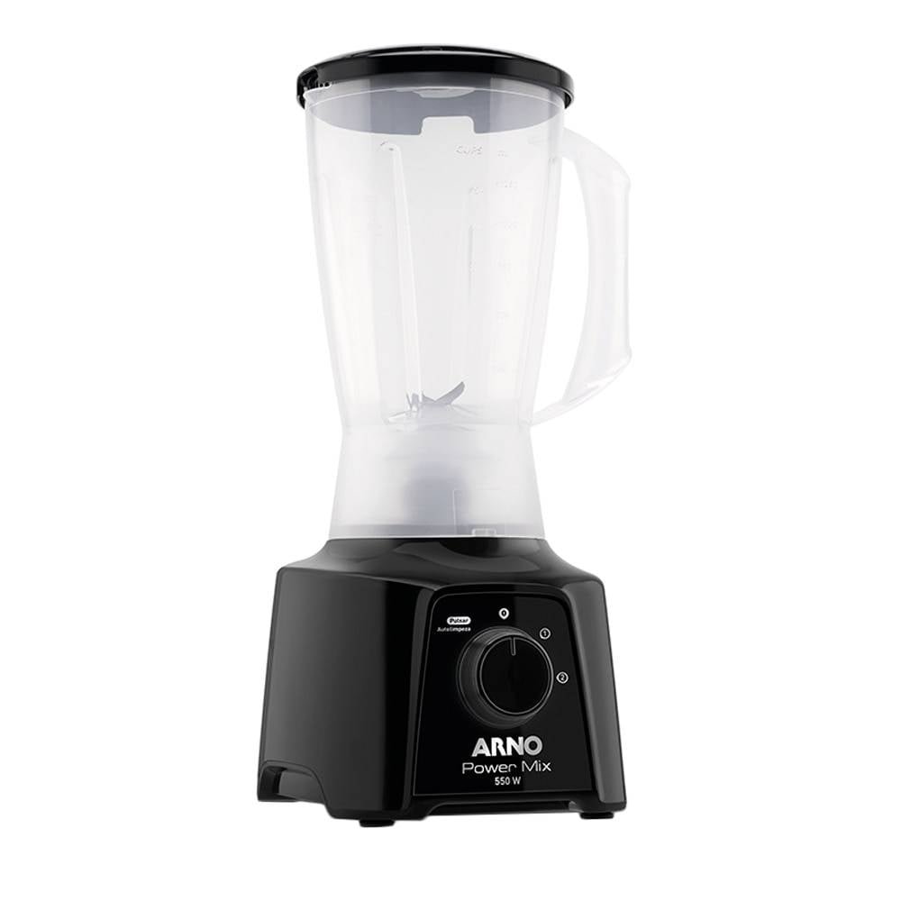 Liquidificador Arno LQ10, Power Mix - Copo de Plástico, 2 Velocidades + Pulsar, 550W, Preto