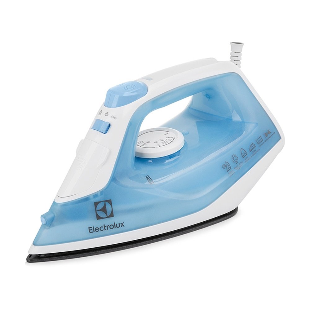 Ferro de Passar a Vapor Electrolux SIE60 - Base Antiaderente, com Vapor Vertical, Spray, Auto Limpeza, Azul