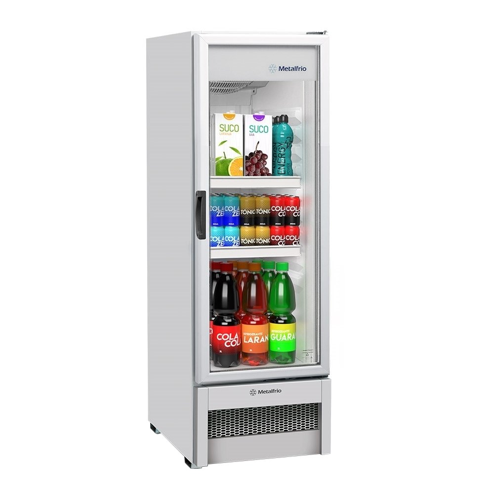 Expositor/Refrigerador Vertical Metalfrio - 256 Litros VB25, Porta de Vidro, Branco