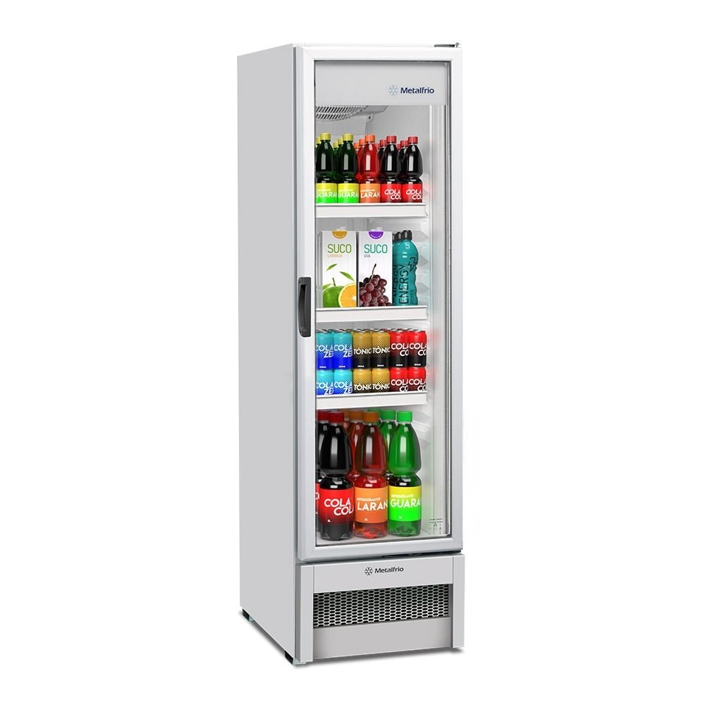 Expositor/Refrigerador Vertical Metalfrio - 324 Litros VB28, Porta de Vidro, Branco