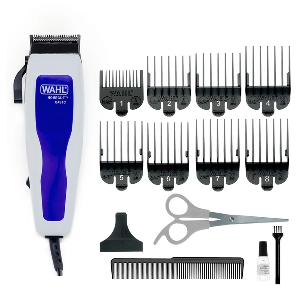 Máquina de Cortar Cabelo Wahl Home - Cut Basic com Alavanca de Ajuste, 8 Pentes de Corte