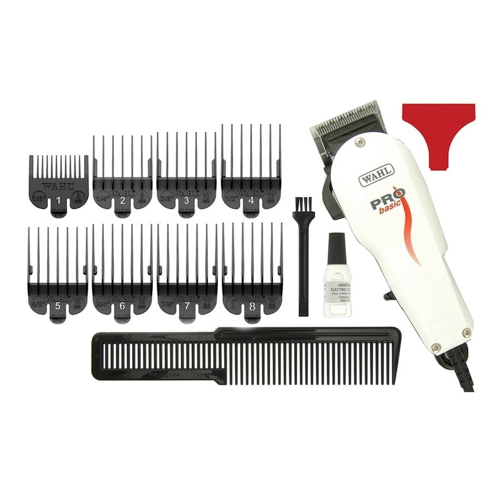 Máquina de Cortar Cabelo Wahl Profissional Basic com 8 Pentes de Corte
