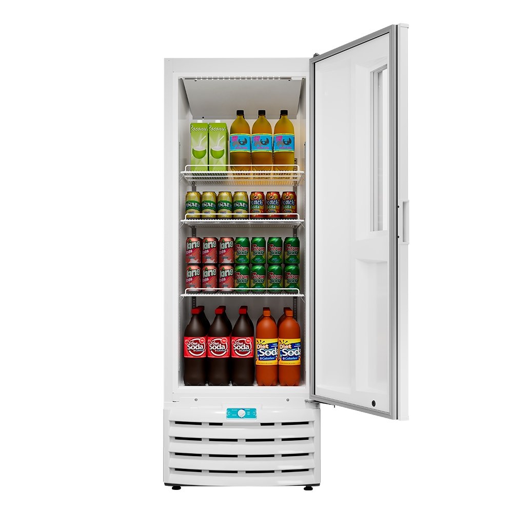 Freezer Vertical Metalfrio 509 Litros VF55FT, Tripla Ação, Branco eFácil