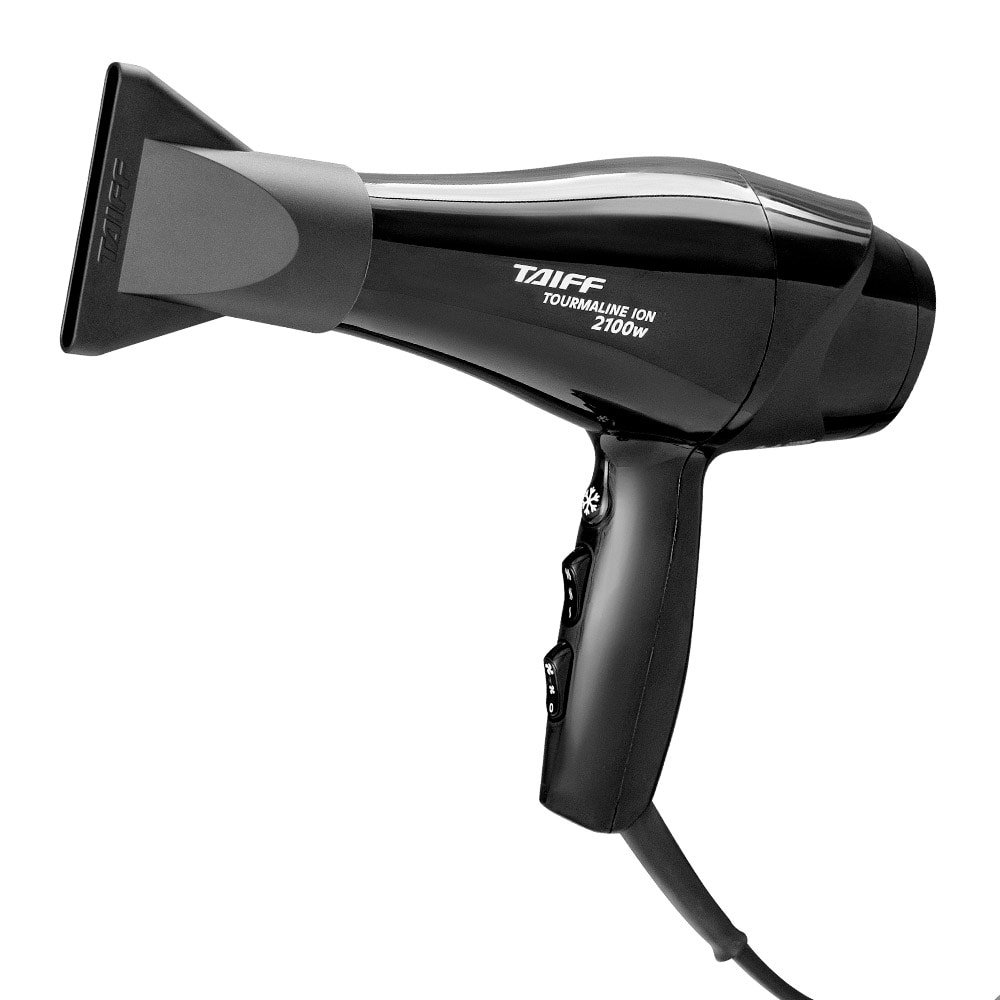Secador de Cabelo Taiff Tourmaline Íon - 2 Velocidades, 4 Temperaturas, 2100W, Preto