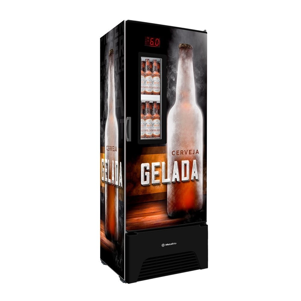 Cervejeira Metalfrio 572 Litros VN50AFBE15 - Porta com Visor, Adesivado, Preto