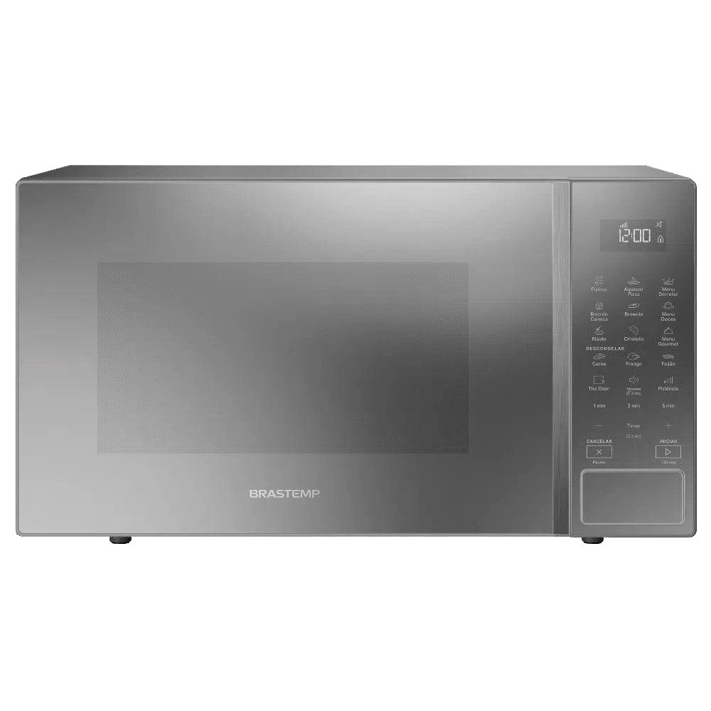 Micro-ondas Brastemp 32 Litros BMS46AR - Espelhado com Menu Gourmet, Inox,
