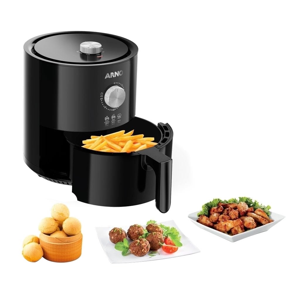 Fritadeira Air Fryer Arno Ultra UFRP, 4,2 Litros, 1620W, Preto eFácil