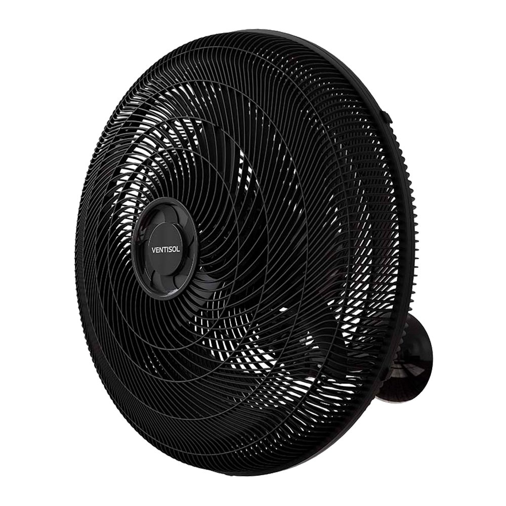 Ventilador de Parede Ventisol 50cm New - Controle de Velocidades, 3 Pás, Preto