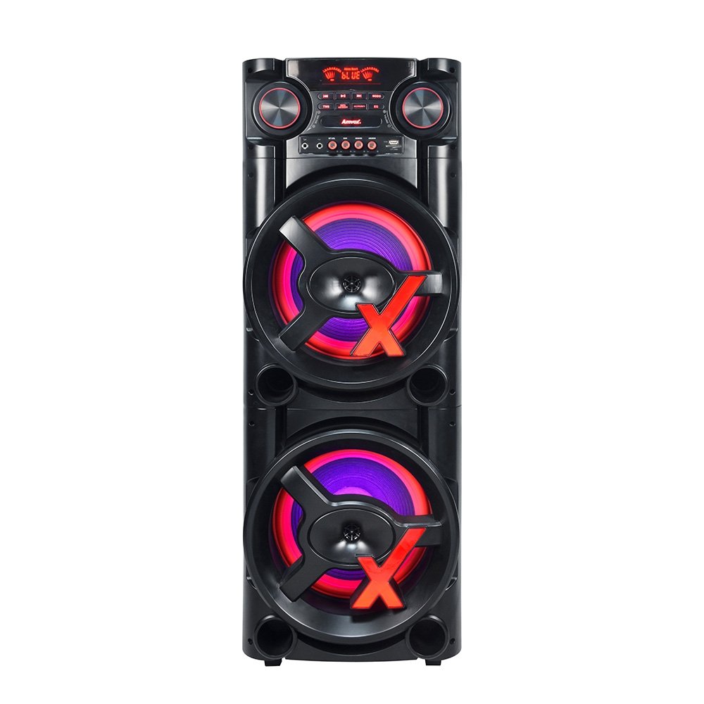 Caixa de Som Amplificada Amvox ACA 1900 NEW X - Entrada AUX, USB, Show de LED, 1900W RMS