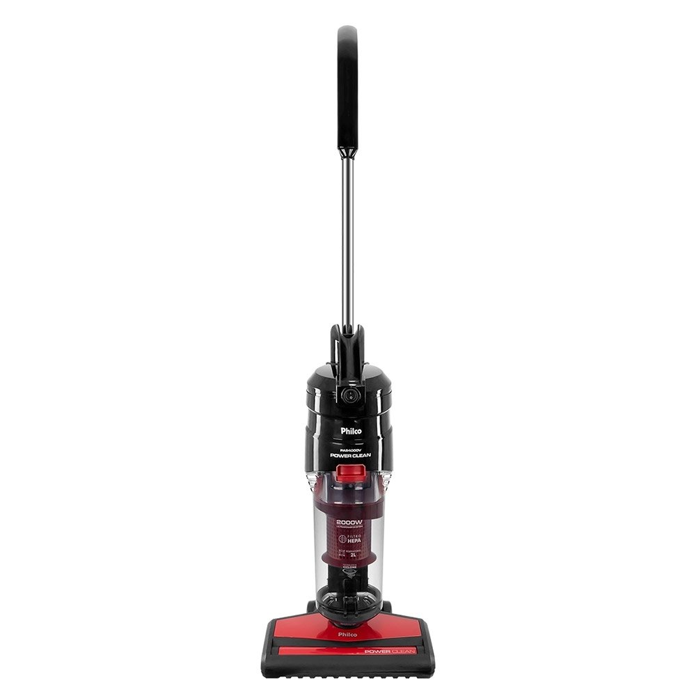 Aspirador de Pó Vertical Philco PAS4000V - 2 Litros, 2000W Power Clean Vermelho/Preto
