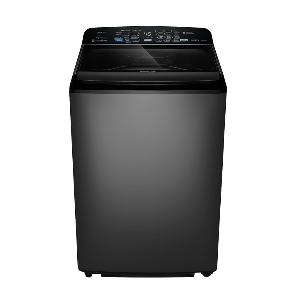 Máquina de Lavar Roupas 18Kg Panasonic NA-F180P7T Smartsense - Painel Digital, Cesto Inox,Titanium