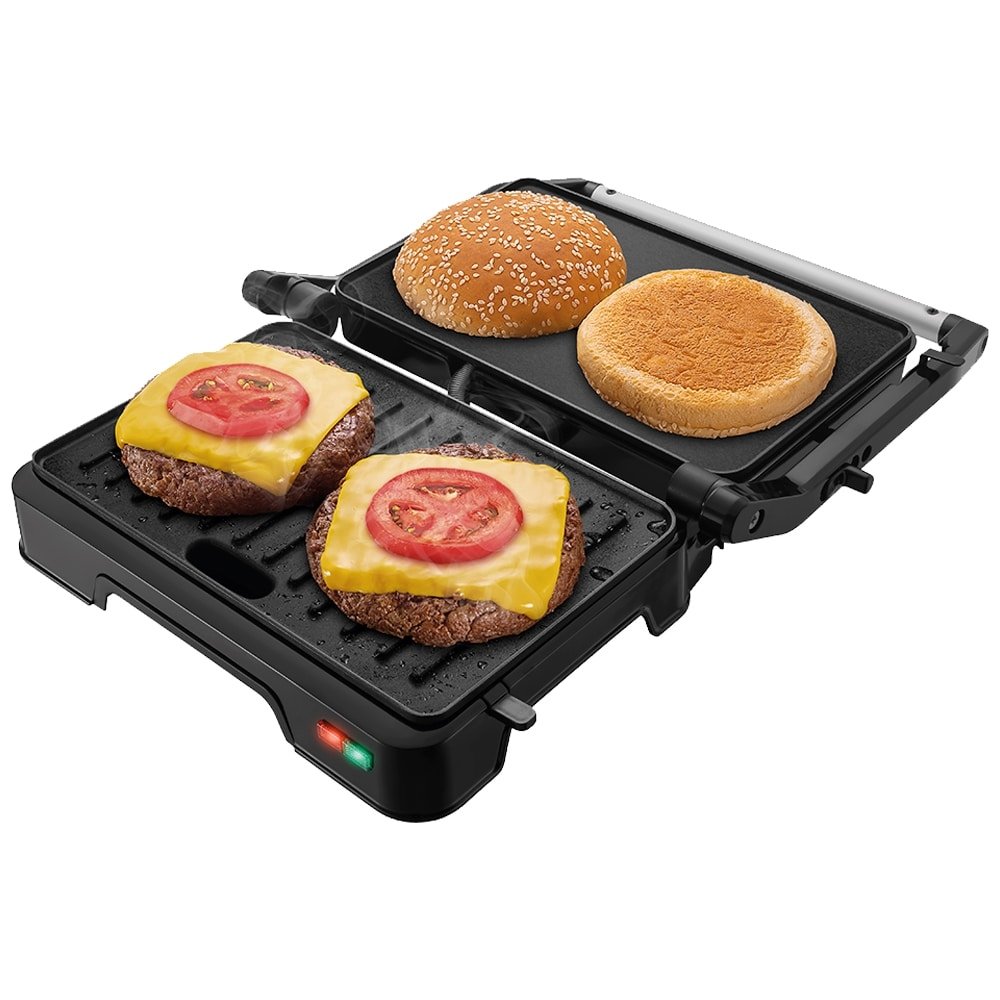 Grill Mondial PG-01-180 Master Press Duo - 1000W, Revestimento Antiaderente, Preto/Inox