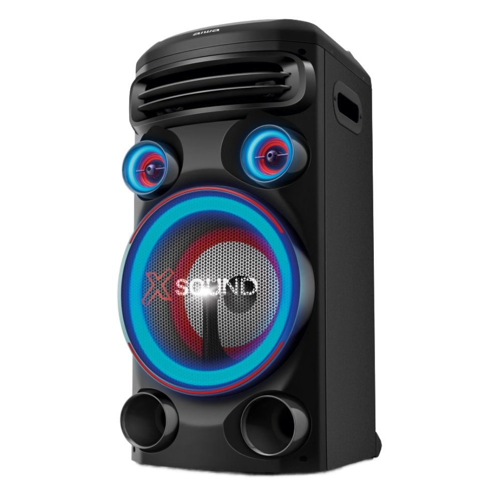 Caixa de Som Amplificada Aiwa Torre Som AWS-T1W-01B - Entrada USB, Bluetooth, Preto, 1500W