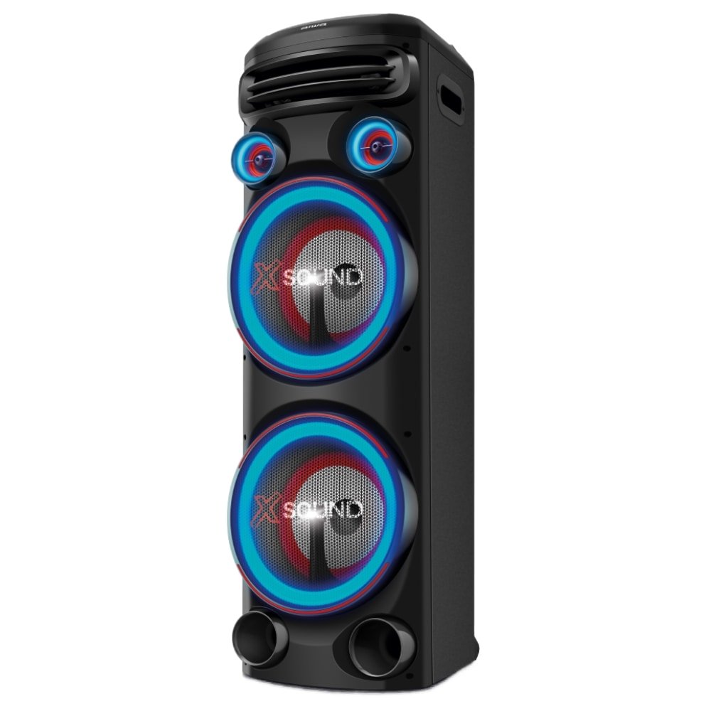 Caixa de Som Amplificada XSound Torre de Som AWS-T2W-01B - Entrada USB, Bluetooth, Preto, 2200W