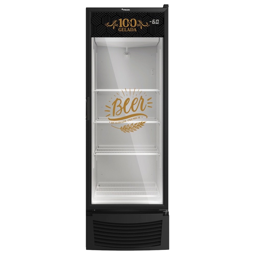 Conservador Cervejeira Porta de Vidro Vertical Fricon 433L VCFC433V - Frost Free, Preto