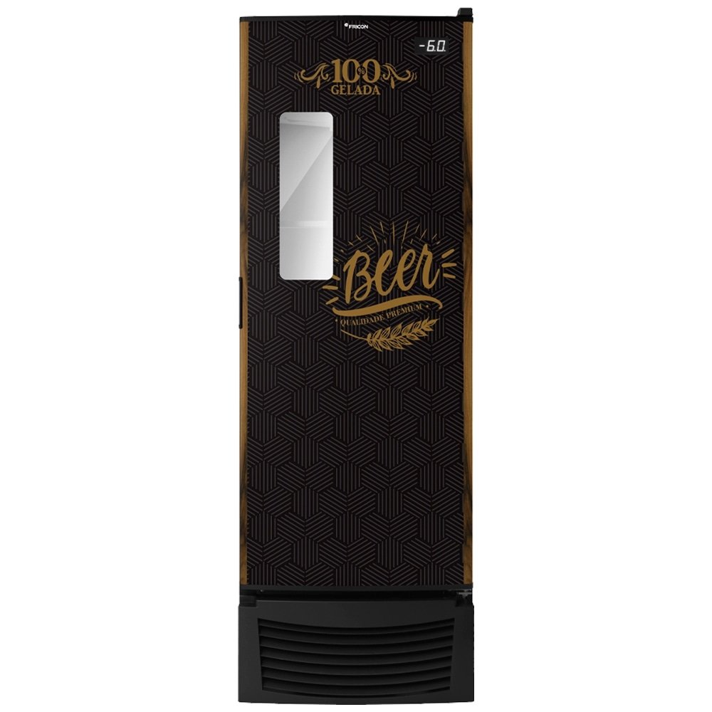 Conservador Cervejeira Porta com Visor Vertical Fricon 433L VCFC433D - Frost Free, Preto