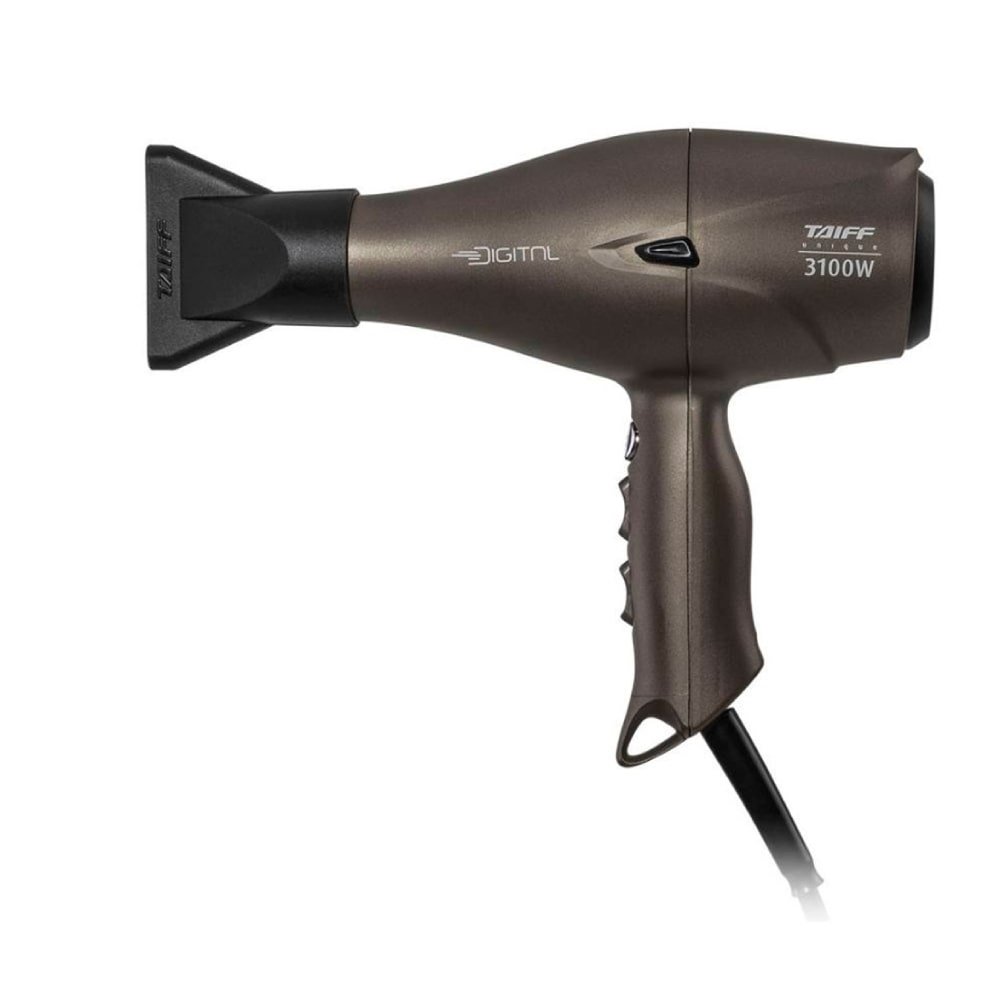 Secador de Cabelo Taiff Unique Digital - 5 Temperaturas, 3100W, Preto