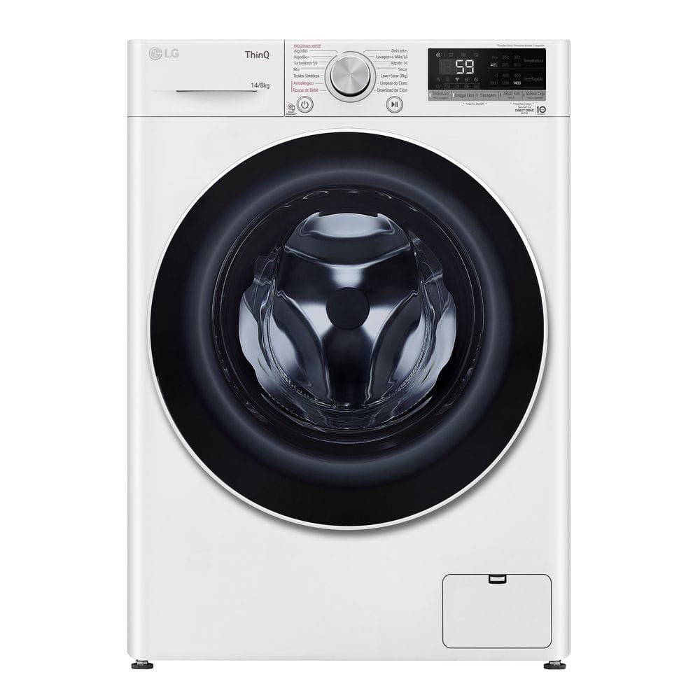 Máquina de Lavar Roupas 14Kg LG CV5014WC4 - Lava e Seca, Branco