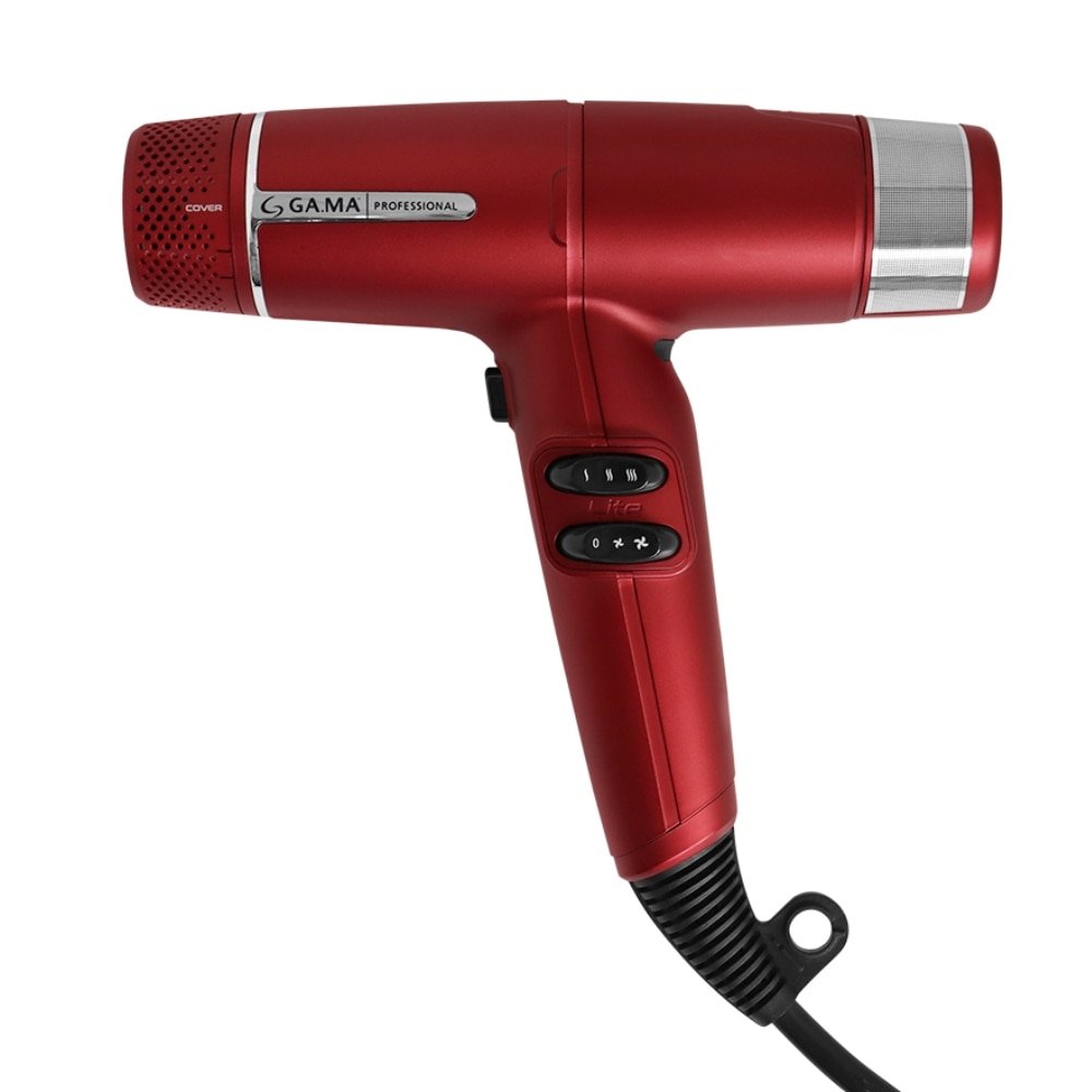 Secador Gama IQ Lite Red - 1400W, 2 Velocidades, 3 Temperaturas, Vermelho