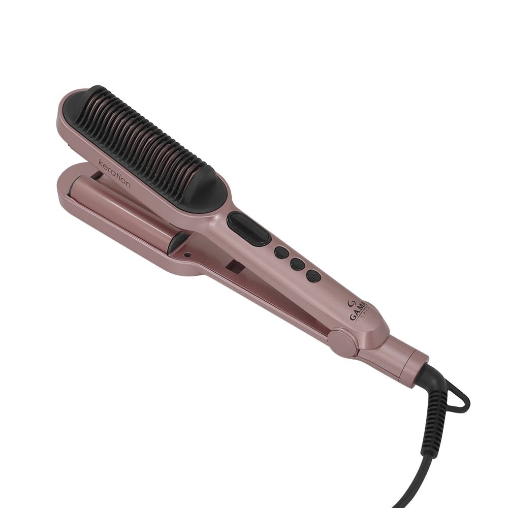 Prancha Modeladora Gama Waver & Brush Keration - 70W, Rosa, Bivolt