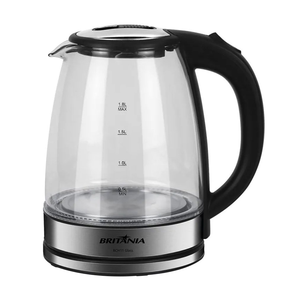 Chaleira Elétrica Britânia BCH11 Glass - 1,8 Litros, Jarra De Vidro