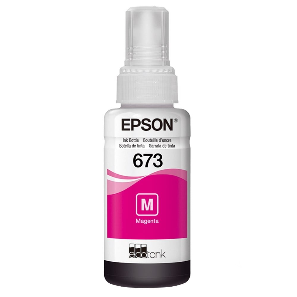 Garrafa de Tinta Original Epson Eco Tank T673 para Impressoras L800, L805, L850, L1800