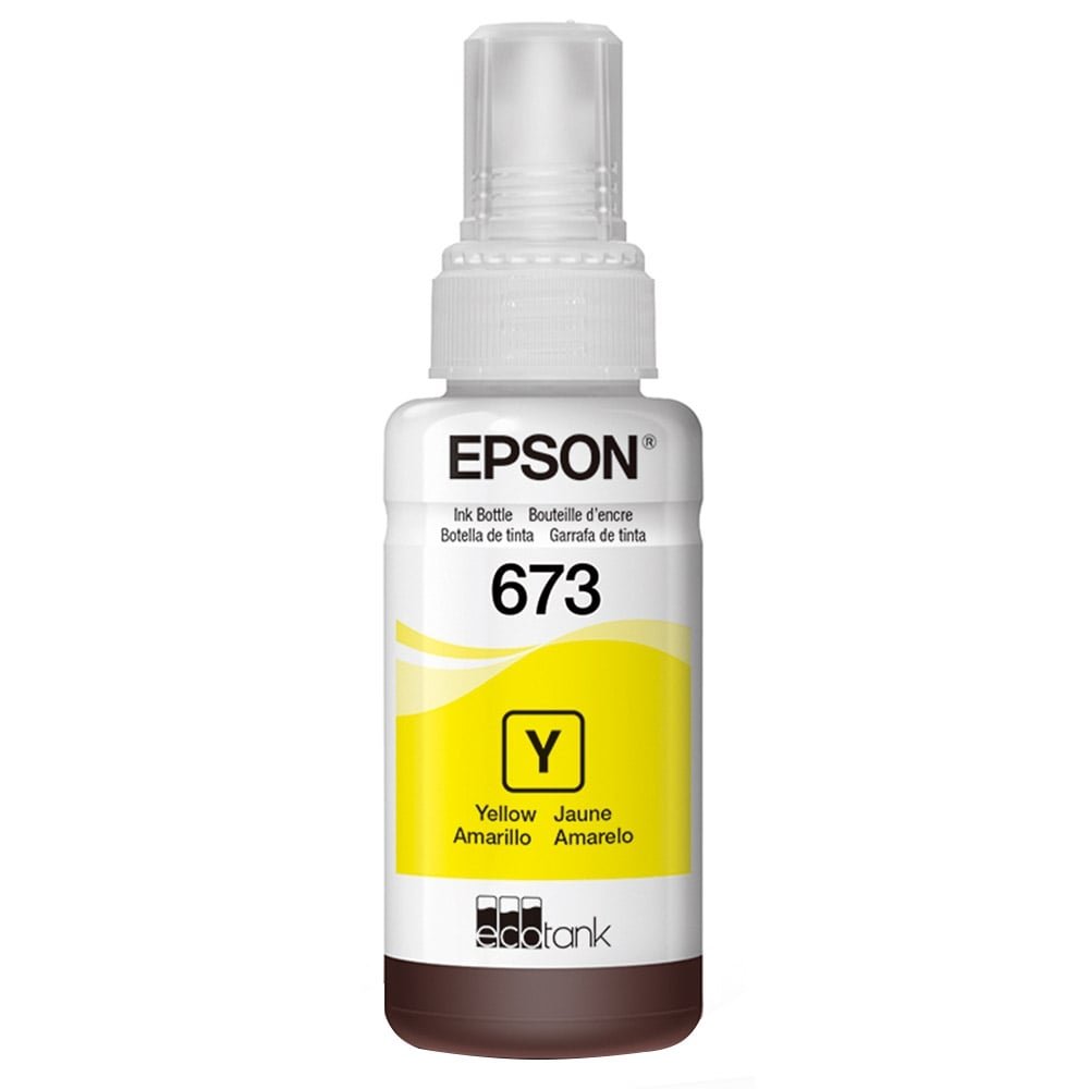 Garrafa de Tinta Original Epson Eco Tank T673 para Impressoras L800, L805, L850, L1800