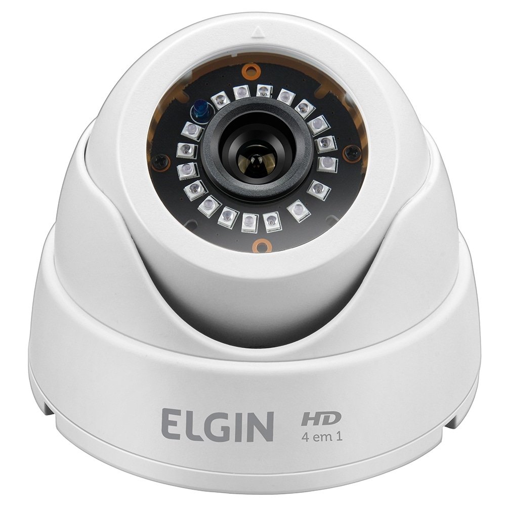 Câmera de Monitoramento AHD Elgin Lentes Dome, 24 LEDs, Night Vision