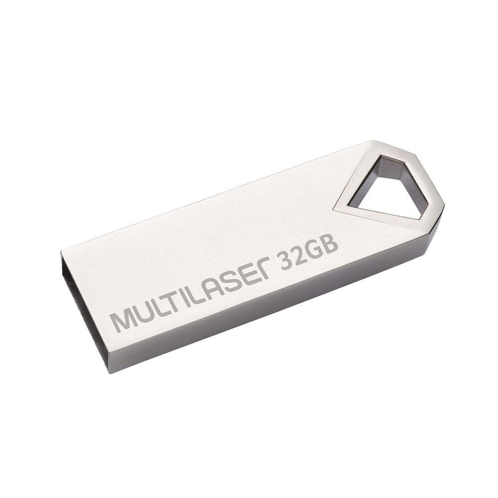 Pendrive Multilaser Diamond PD851, 32GB, Prata