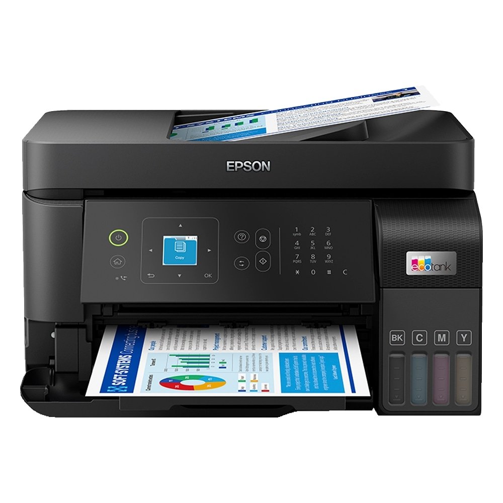 Multifuncional Epson Ecotank L5590 - Injeção de Tinta, Colorida, Wi-Fi, Wi-Fi Direct, USB 2.0, Preto