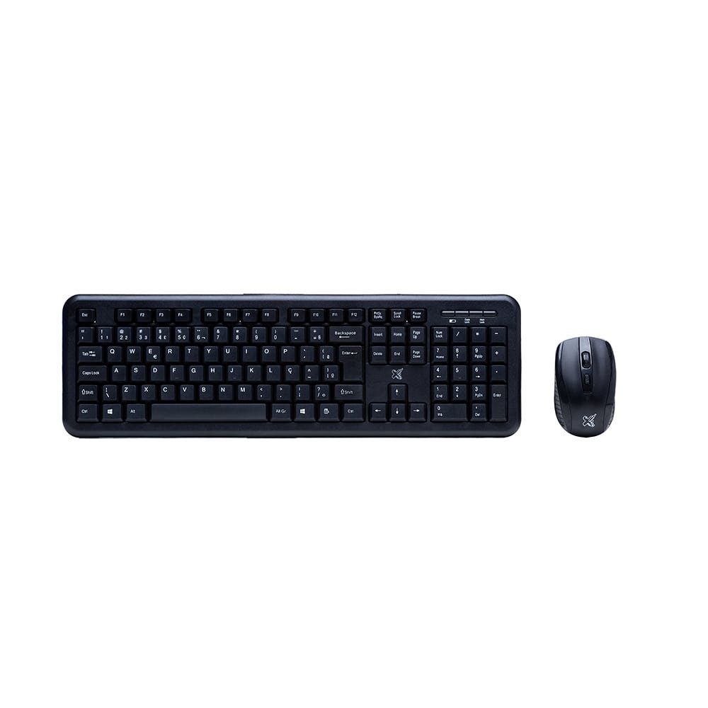 Mouse e Teclado Maxprint Exagon - Sem Fio, USB 2.4G, Preto