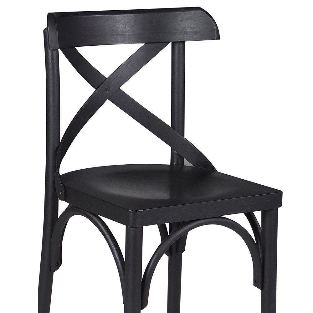 Kit 4 Cadeiras Decorativas Crift Preto G54 - Gran Belo