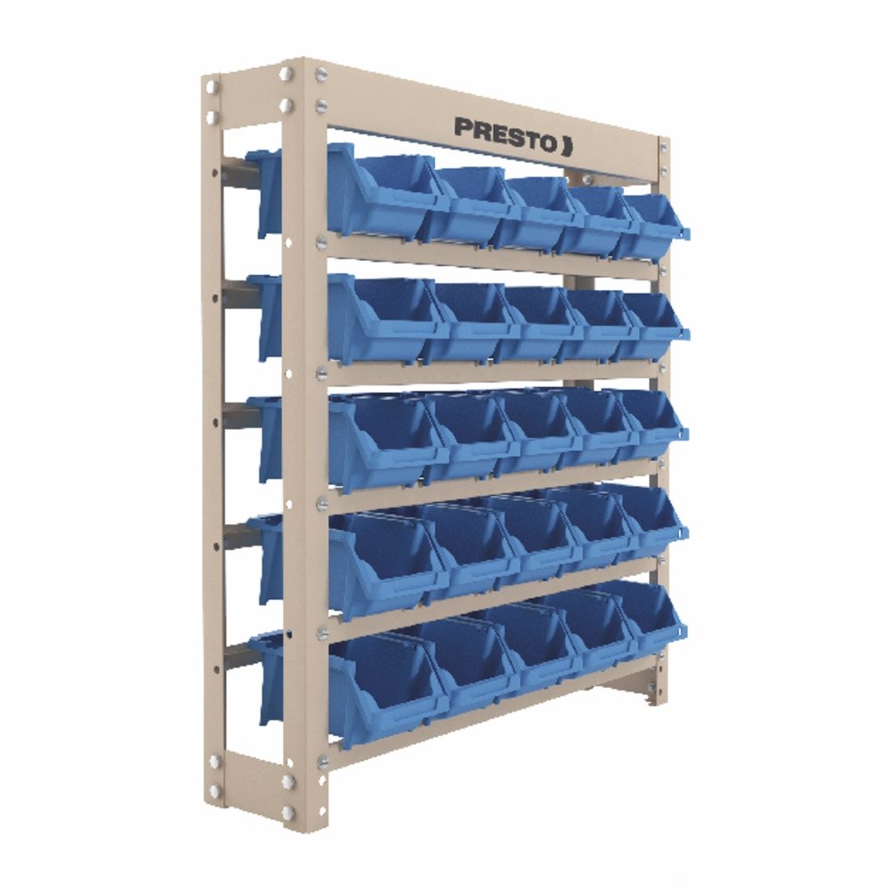 Estante Caixa Box Presto, 60x66x19cm, 25 Gavetas N3, Azul