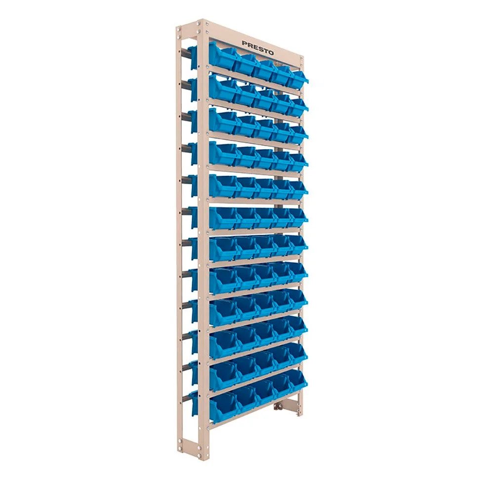 Estante Presto Caixa Box Azul N-5 99x150x27cm 54 Gavetas