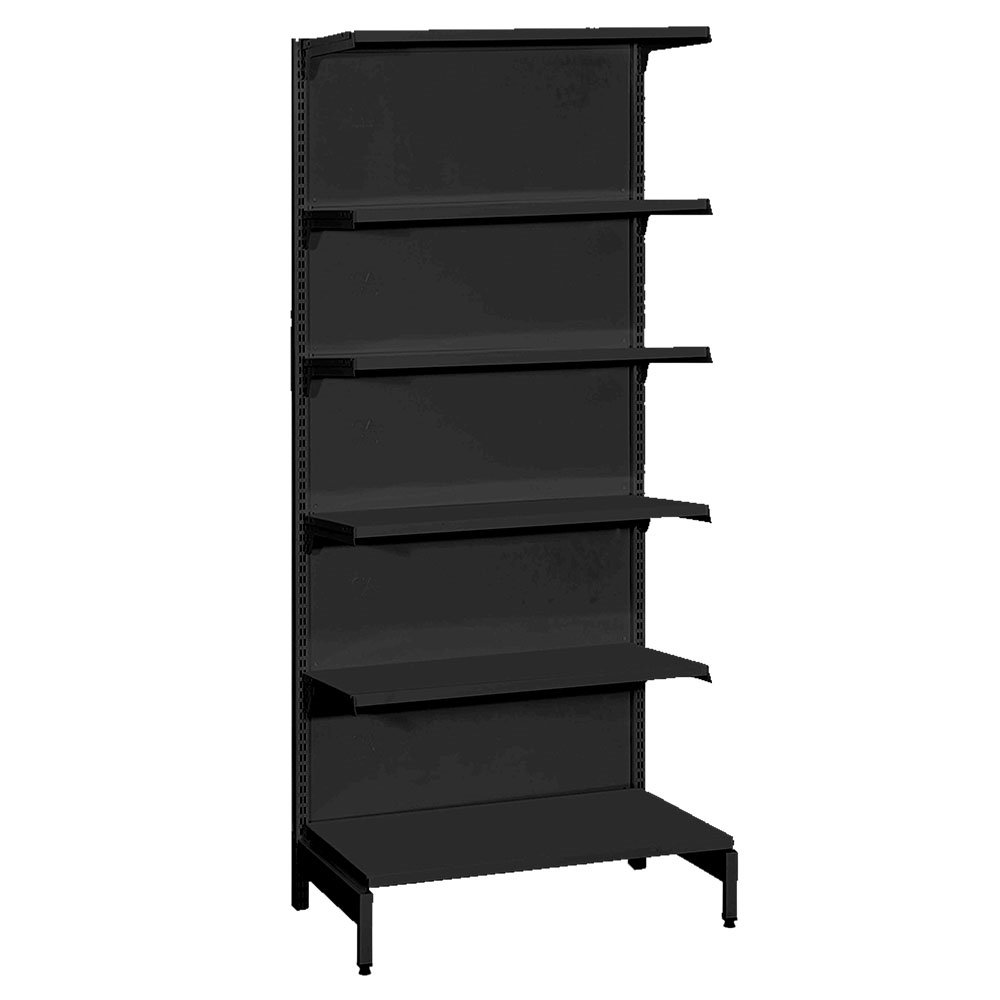 Gôndola SA Fácil New Plus Inicial/Parede 2,00 x 40 x 30cm Preto
