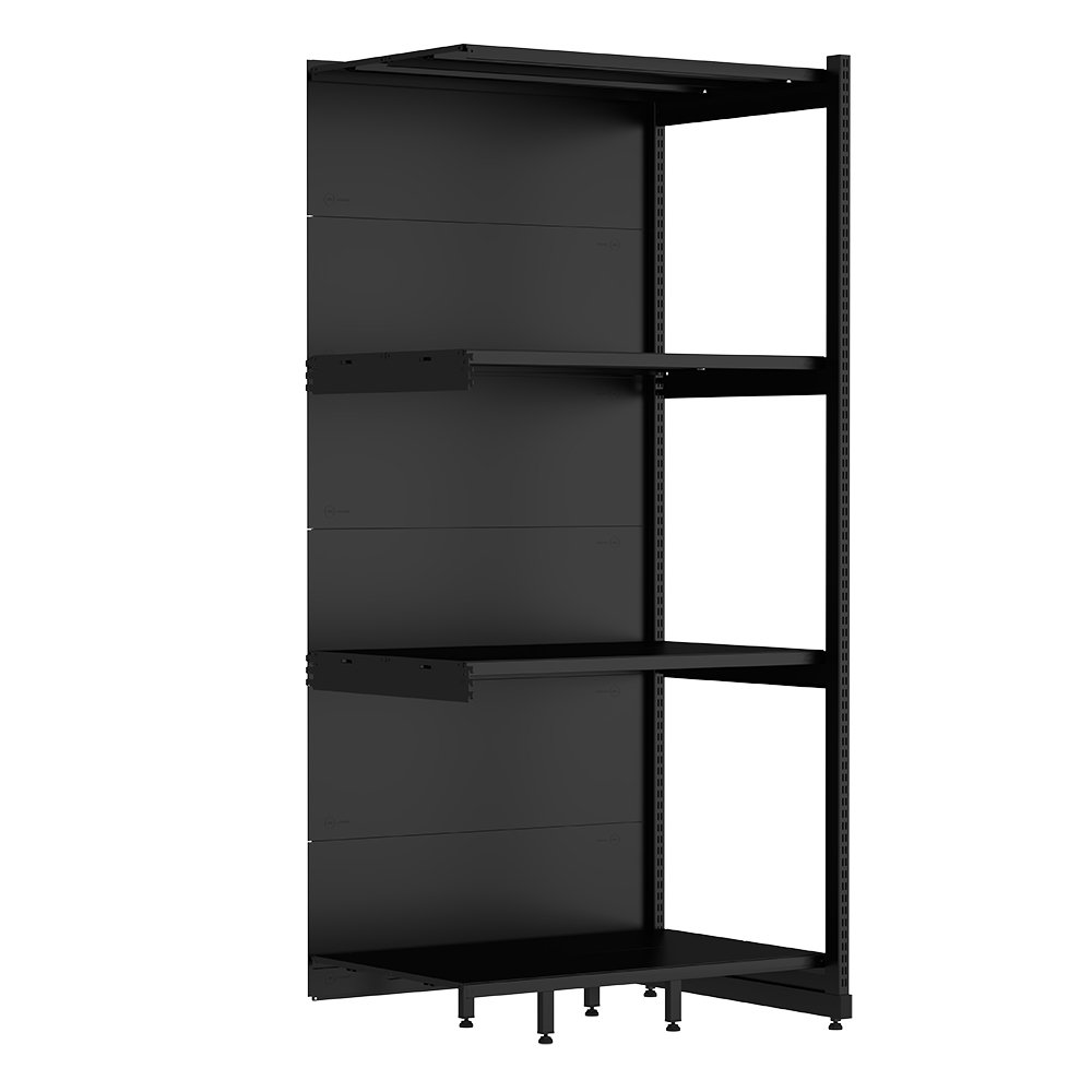 Rack Amapá Fit 60 Continuação 2,02x0,90x0,60 com 4 Bandejas Preto