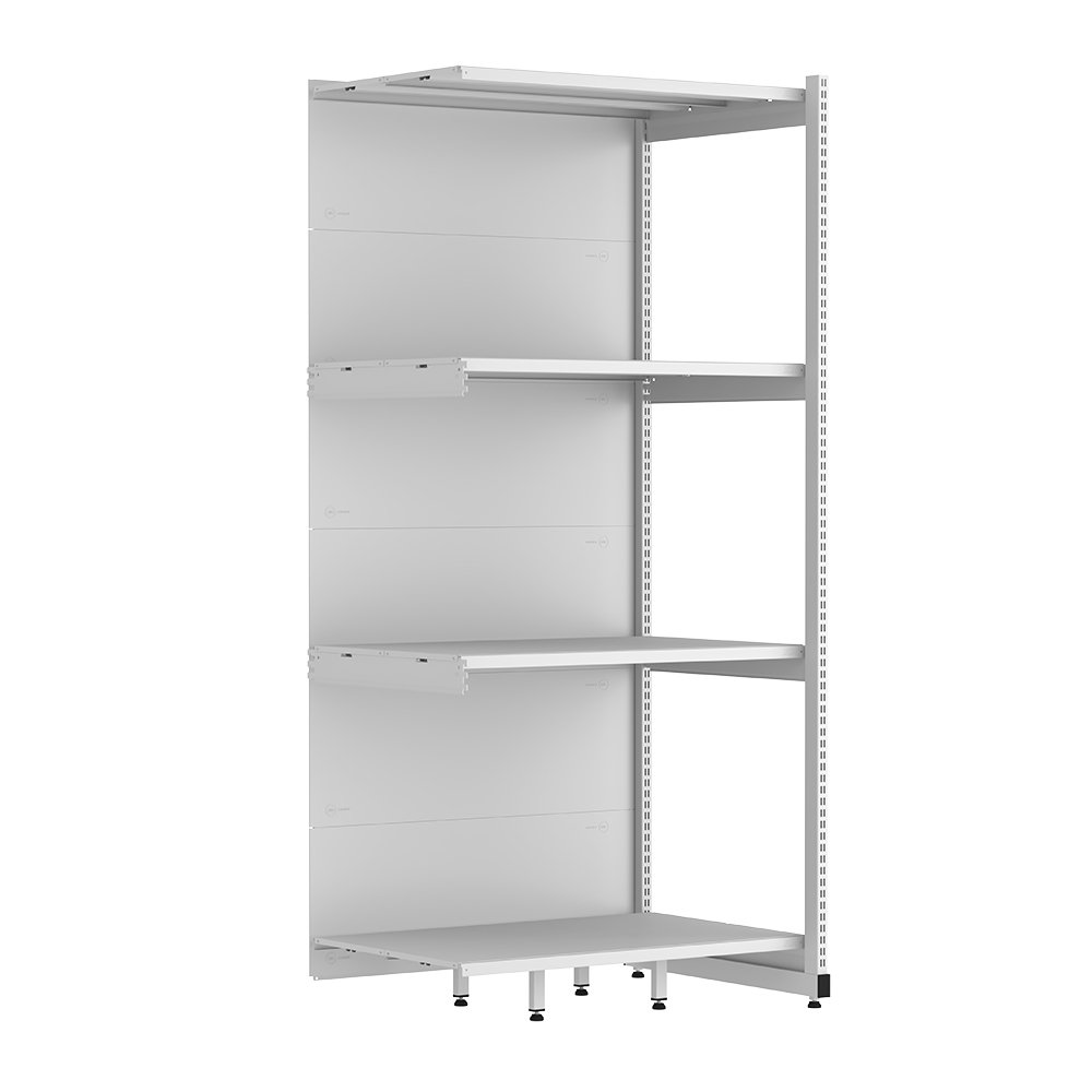 Rack Amapá Fit 60 Continuação 2,02x0,90x0,60 com 4 Bandejas Branco