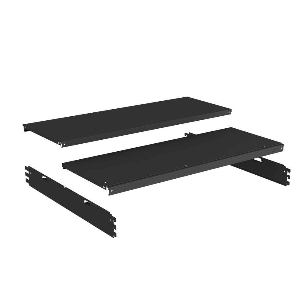 Bandeja Amapa para Rack Fit 0,30x0,90 Preto - Embalagem 2 Uniddes