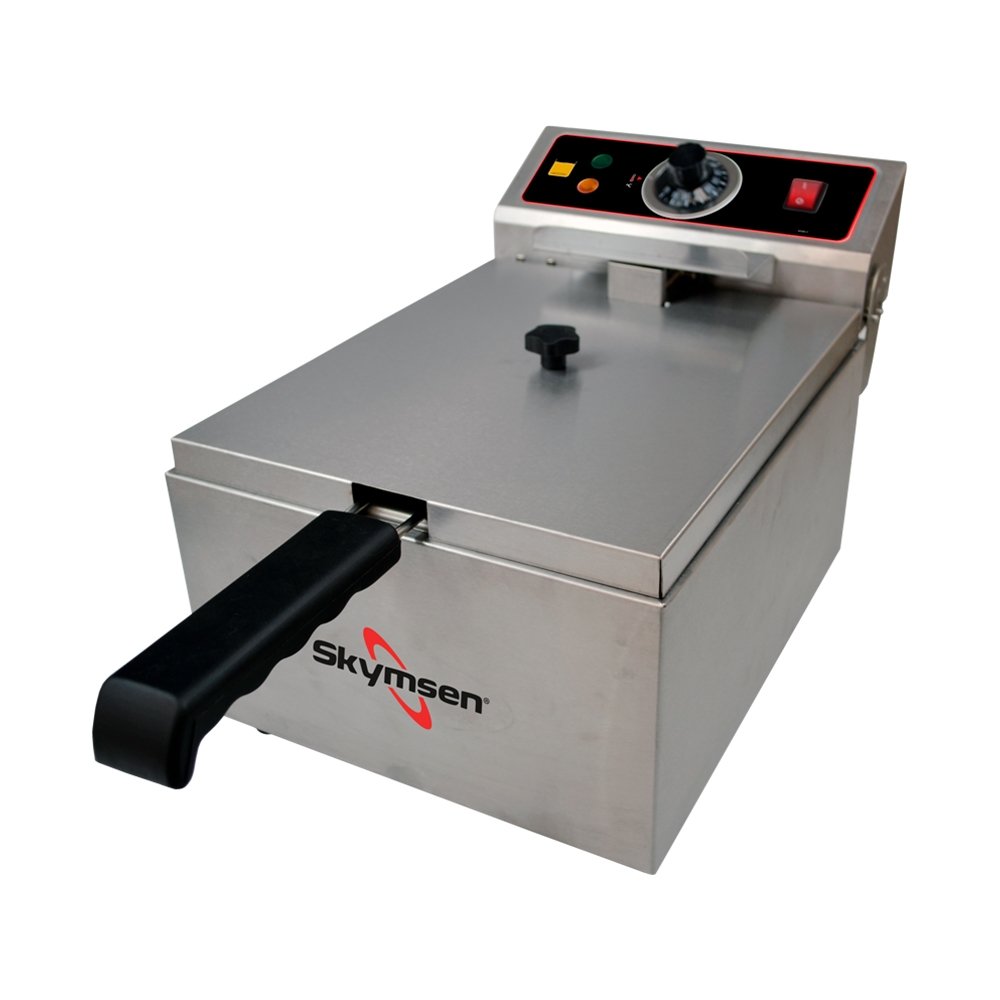 Fritadeira Elétrica Skymsen FE-10-N - 1 Cuba Em Aço 5 Litros, Inox, 110V