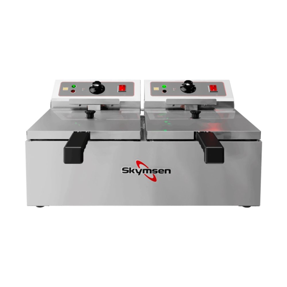 Fritadeira Elétrica Skymsen FED20 - 2 Cubas Em Aço, 5 Litros, Inox, 110V