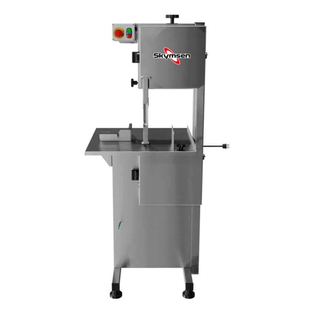 Serra Fita Skymsen Sl218 Para Carne - Com Empurrador e Regulador De Corte, Inox, 110V