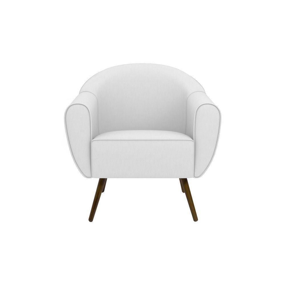 Poltrona Decorativa Sacha PU Sintético Branco G15 - Gran Belo