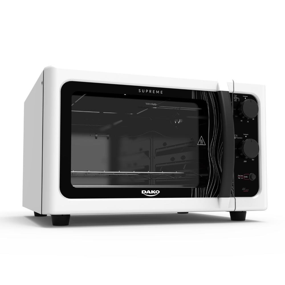 Forno de bancada elétrico Dako Supreme Branco 44 litros com grill dourador - 127v