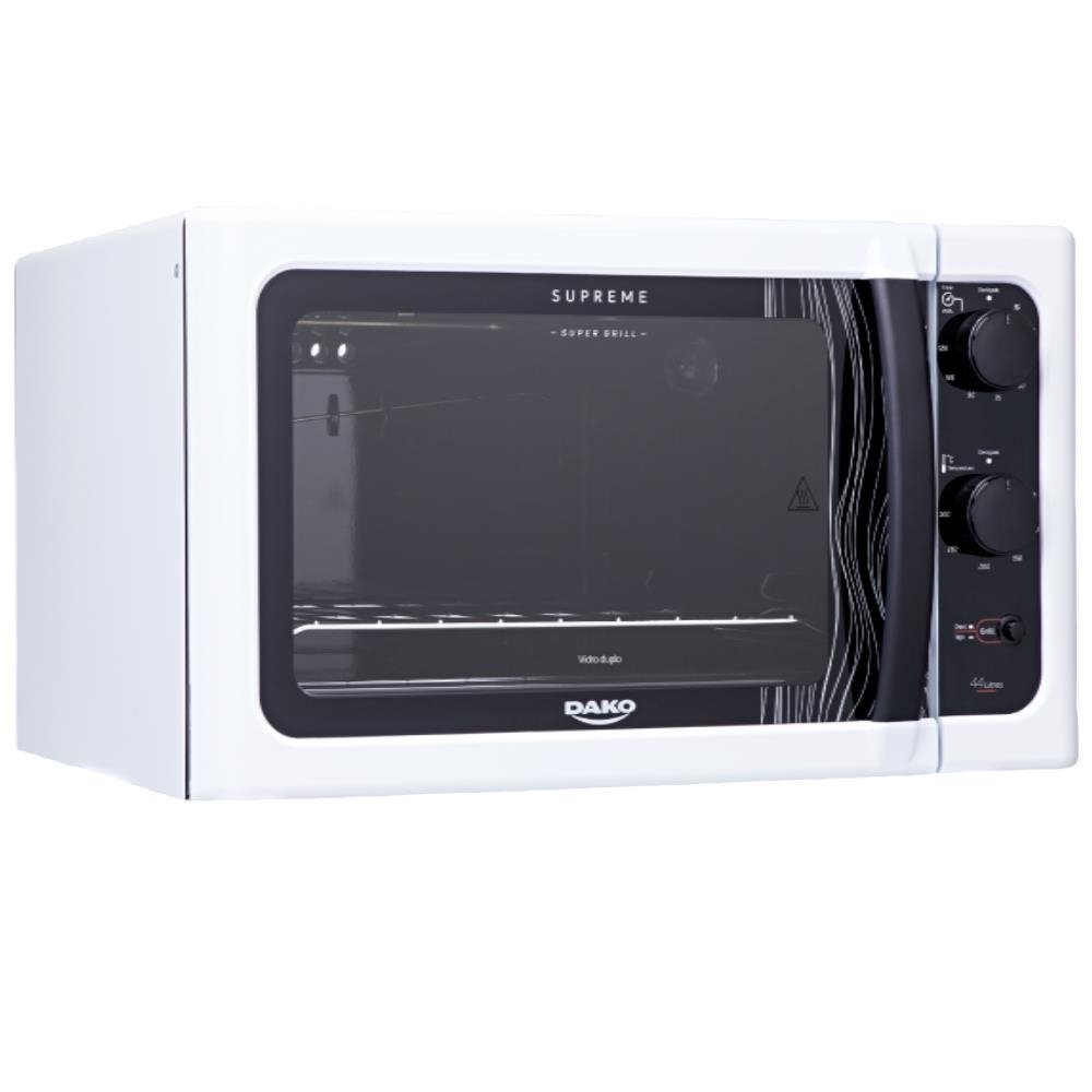 Forno de bancada eletrico Dako Supreme Branco 44 litros com grill dourador - 220v