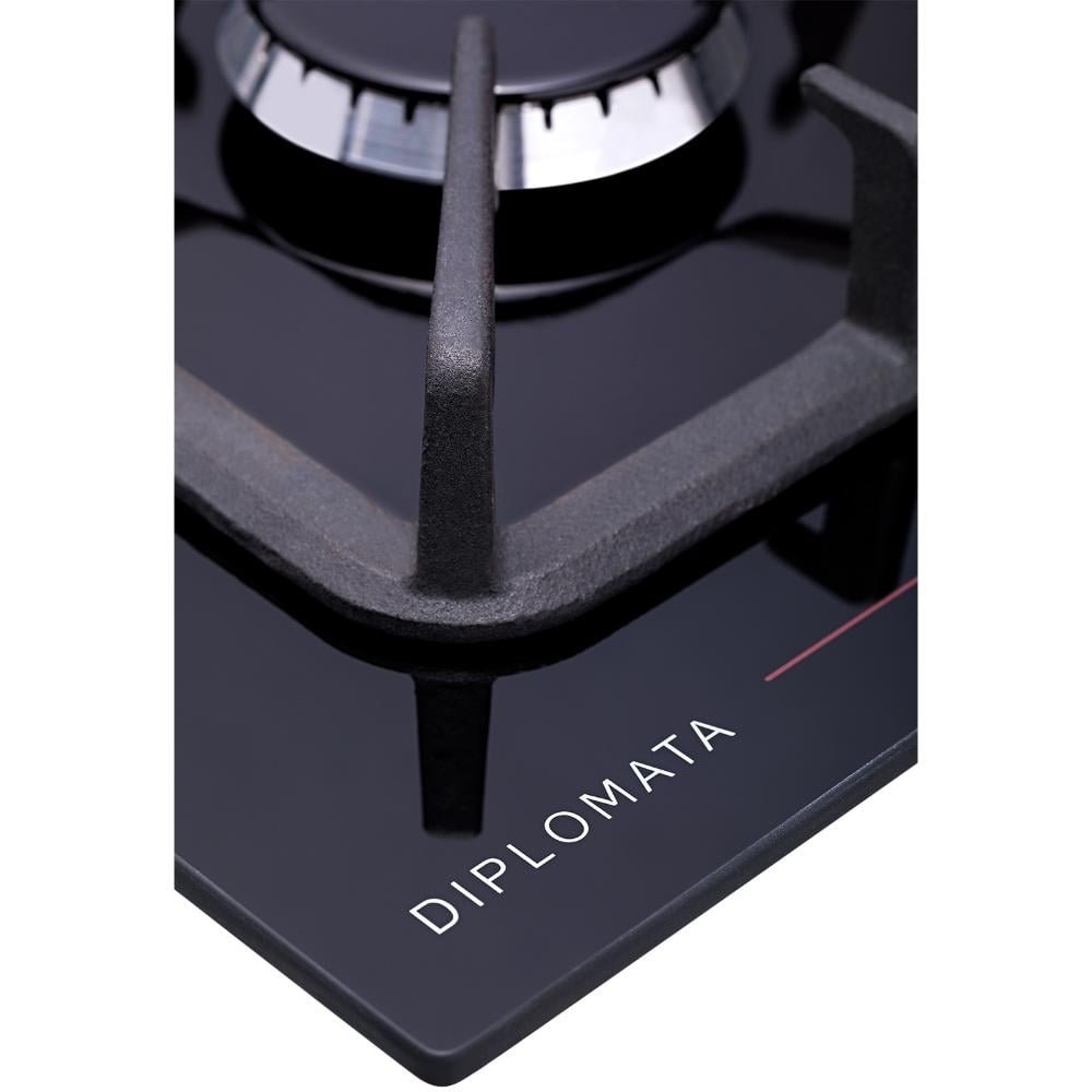 Cooktop a Gás 5 Bocas Preto com Mesa de Vidro e Tripla Chama Dako