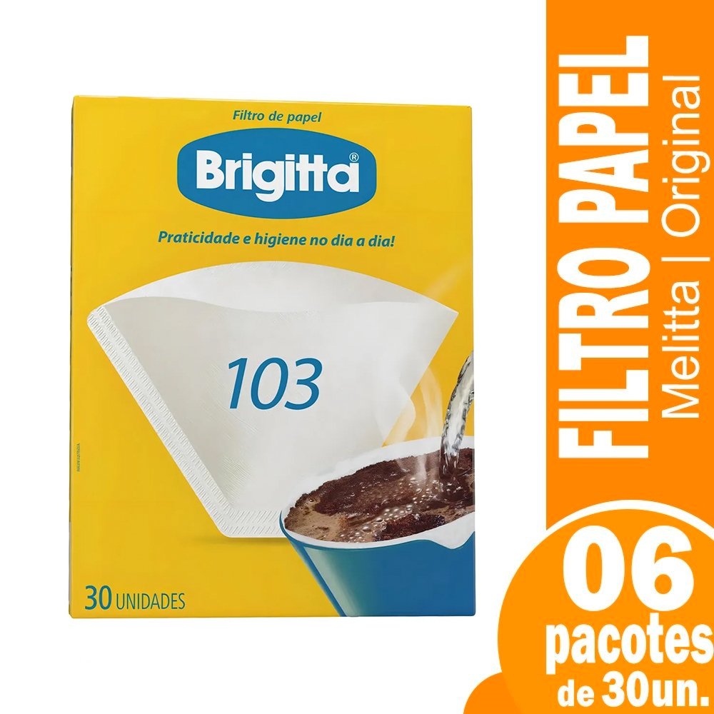 Filtro De Papel Brigitta 103 - 6 pacotes c/ 30 unidades
