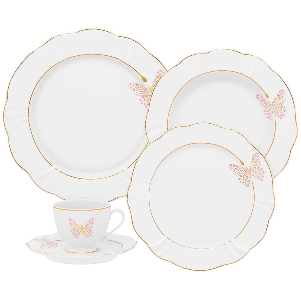 Aparelho de Jantar Oxford Porcelana Soleil Encantada, 42 Peças
