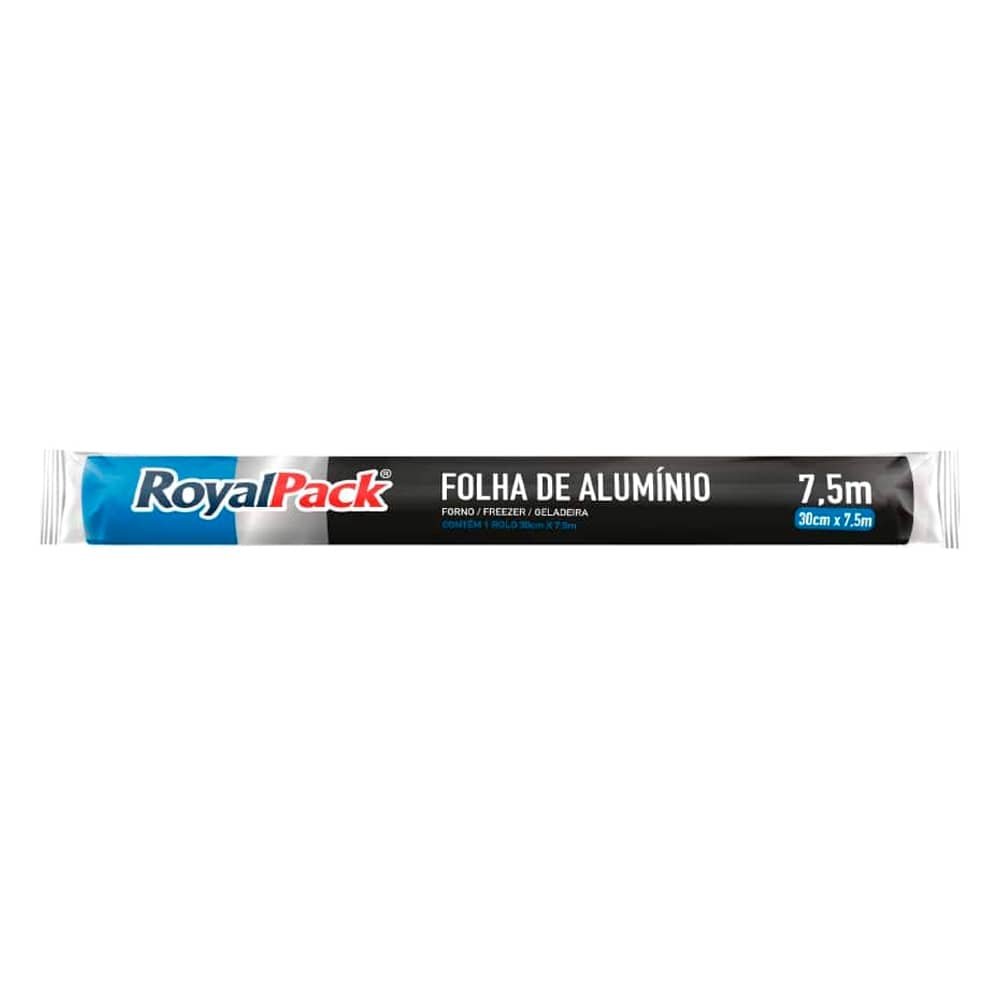 Papel Alumínio RoyalPack 30cmX7,5m - Embalagem com 25 Unidades